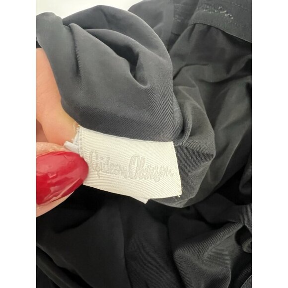 Gideon Oberson Women's Black One-piece Swimsuit Silver Metal Accent Sz 18 - Picture 6 of 8